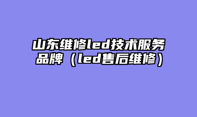 山东维修led技术服务品牌（led售后维修）