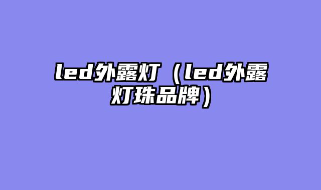 led外露灯（led外露灯珠品牌）