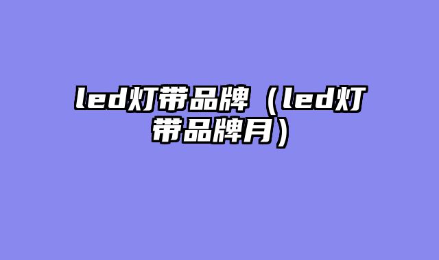 led灯带品牌（led灯带品牌月）