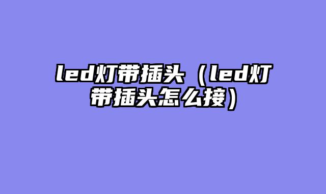 led灯带插头（led灯带插头怎么接）