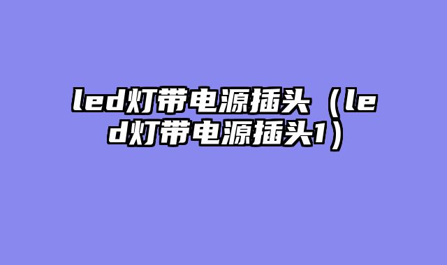 led灯带电源插头（led灯带电源插头1）