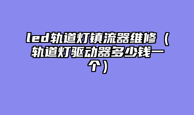 led轨道灯镇流器维修（轨道灯驱动器多少钱一个）