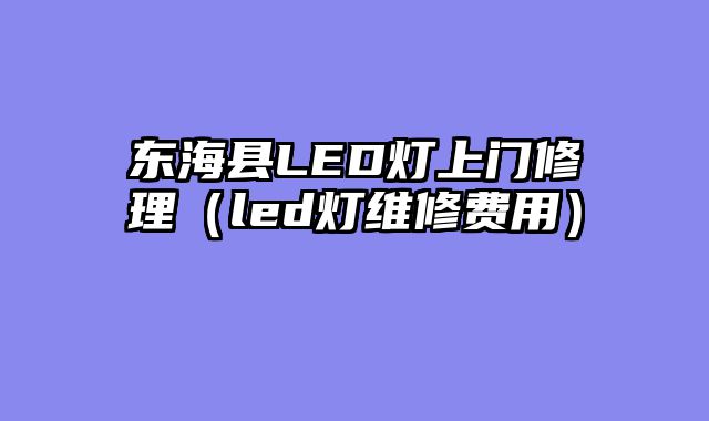 东海县LED灯上门修理（led灯维修费用）