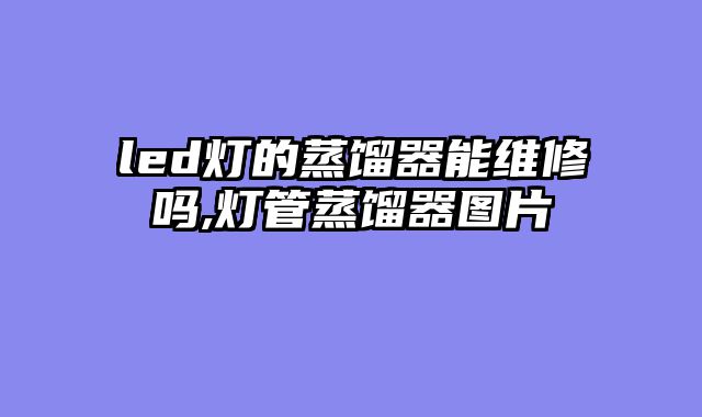 led灯的蒸馏器能维修吗,灯管蒸馏器图片
