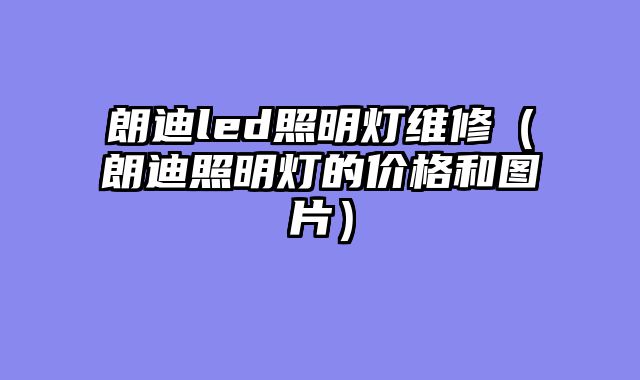 朗迪led照明灯维修（朗迪照明灯的价格和图片）