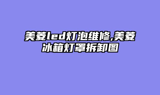 美菱led灯泡维修,美菱冰箱灯罩拆卸图