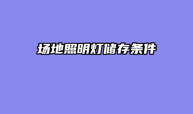 场地照明灯储存条件