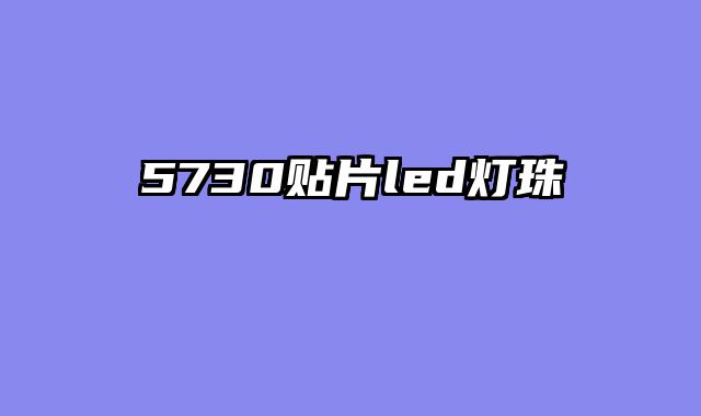 5730贴片led灯珠