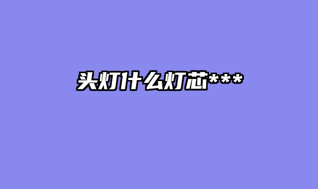 头灯什么灯芯***