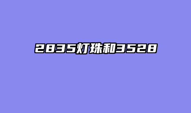 2835灯珠和3528