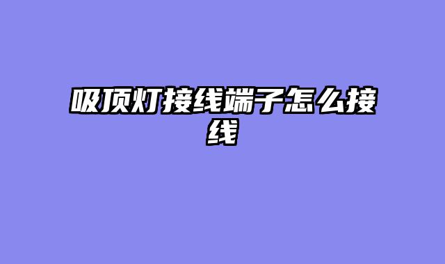 吸顶灯接线端子怎么接线