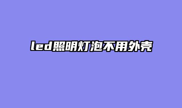 led照明灯泡不用外壳
