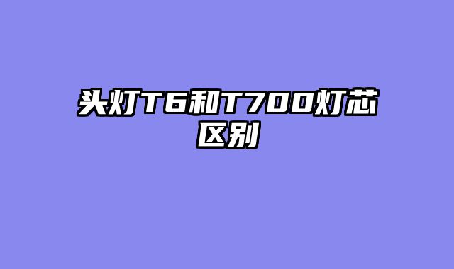 头灯T6和T700灯芯区别